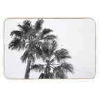 Black And White Palm Tree Print  Picture of The Summer Sky with Two Palms Beachy And Surfing Photography  Versatile Bath Mat