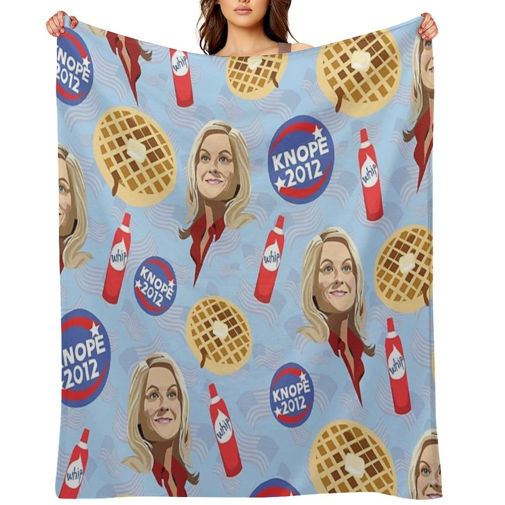 What's Important Friends, Waffles, And Work Travel-friendly Throw Blanket