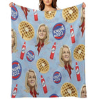 What's Important Friends, Waffles, And Work Travel-friendly Throw Blanket