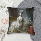 Marie-Antoinette Reine De France - Anonyme, D'après Louise-Elisabeth Vigée Le Brun Soft Durable Construction Throw Pillow