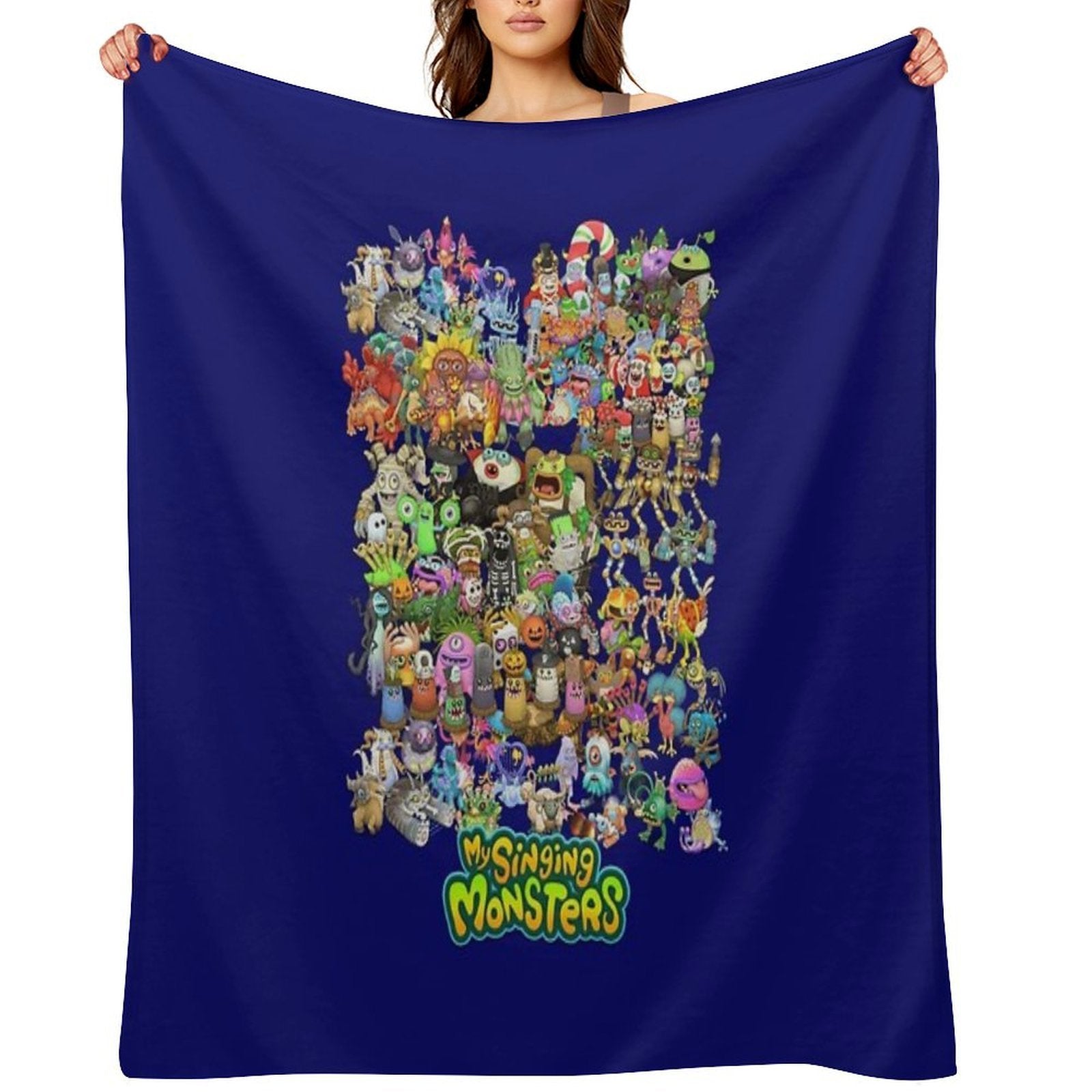 Singing Monsters Group Photo Velvety-soft Throw Blanket