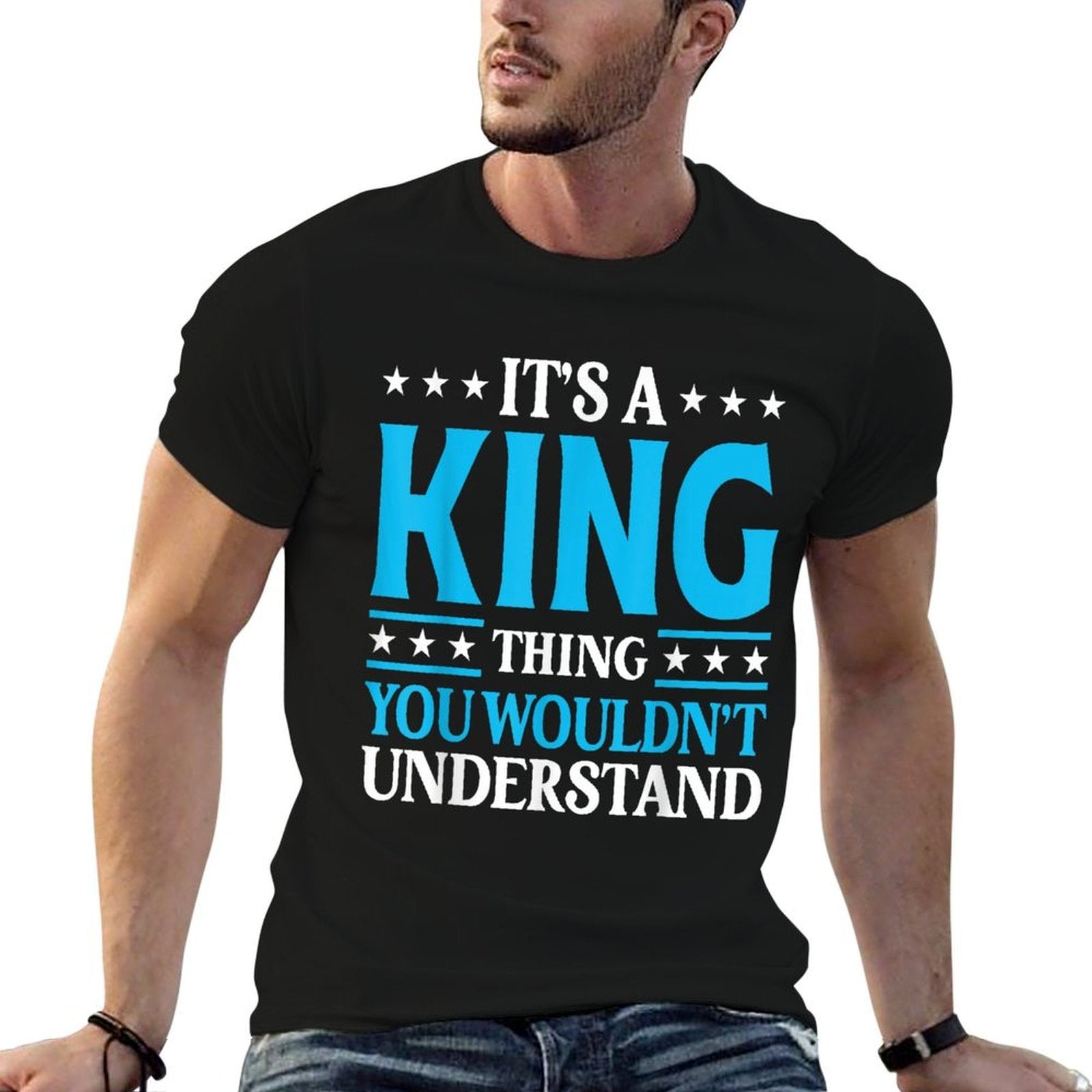 Its A King Thing Surname Funny Family Last Name King  Heathered Texture T-Shirt