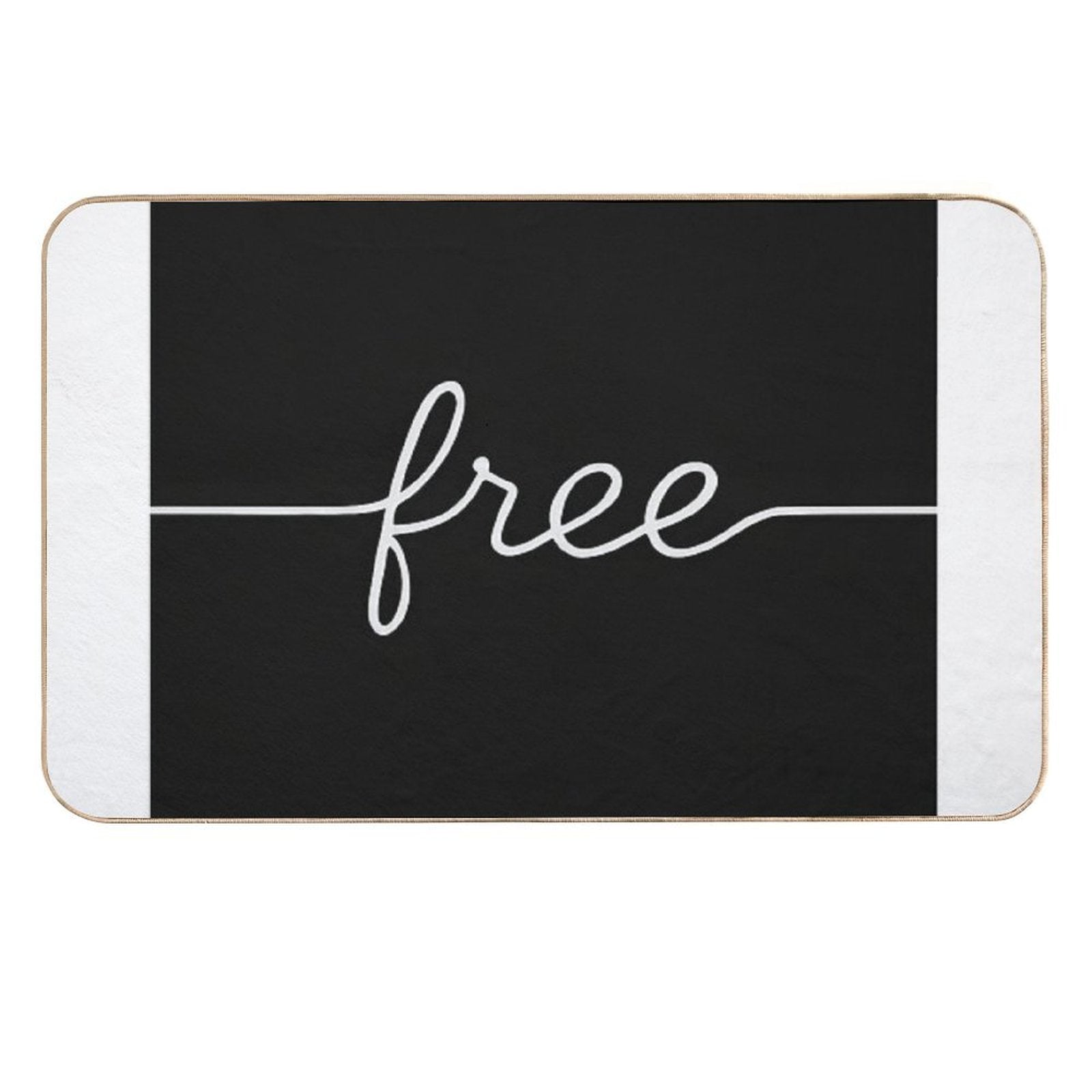 Line Shaped Into The Word Free  Absorbent Bath Mat