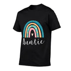 Auntie Rainbow Gifts Family Matching Birthday  Trendy Pattern T-Shirt
