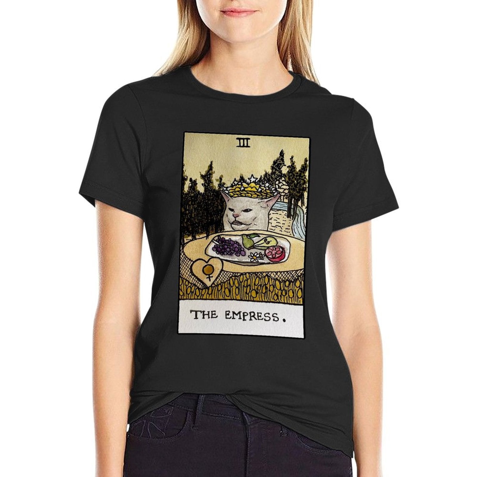 The Empress Tarot Card Cat Meme  Breathable T-Shirt