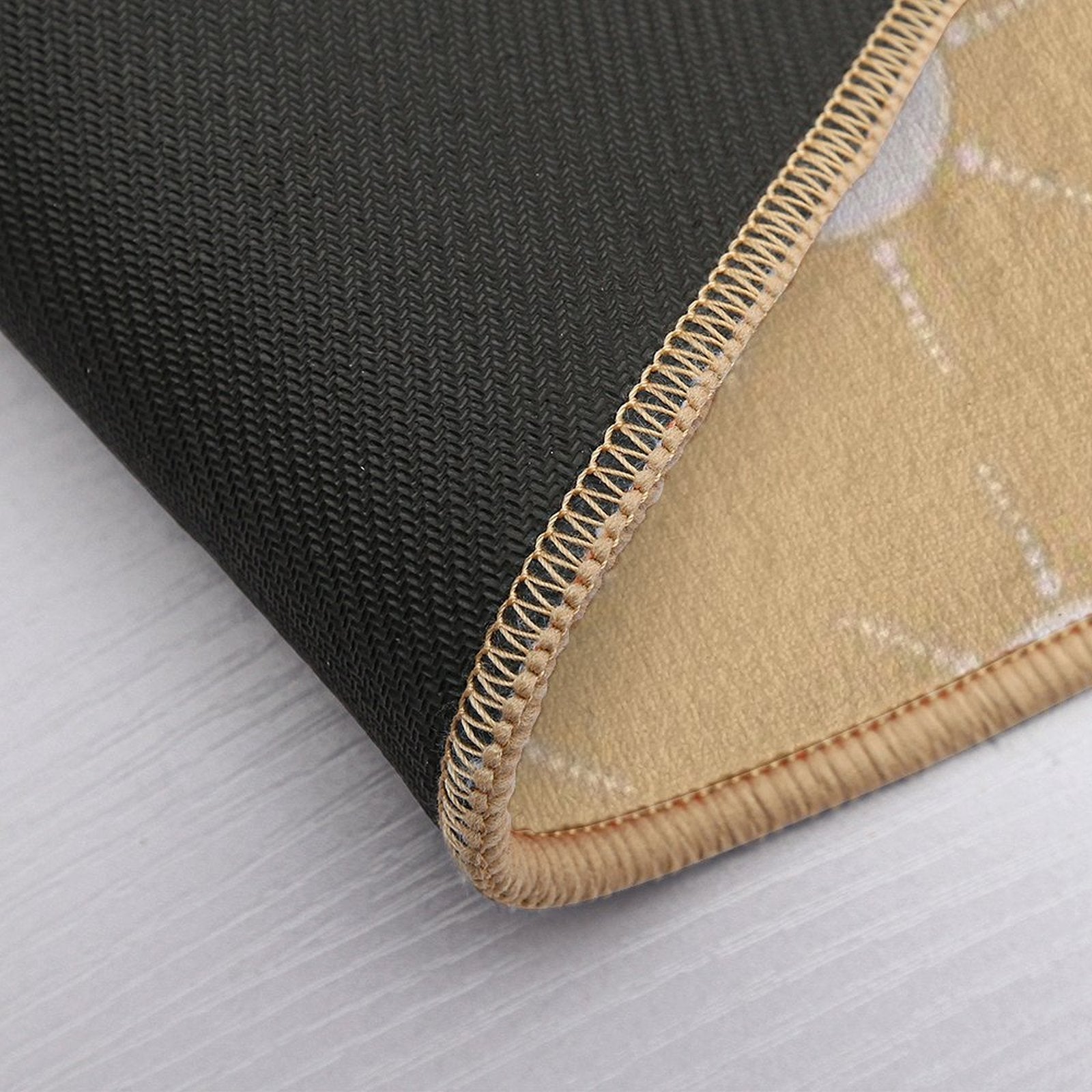 Pretty Polka Dots Sun Pattern Boho Aesthetic In Muted Colors Honey Yellow  Easy To Clean Bath Mat