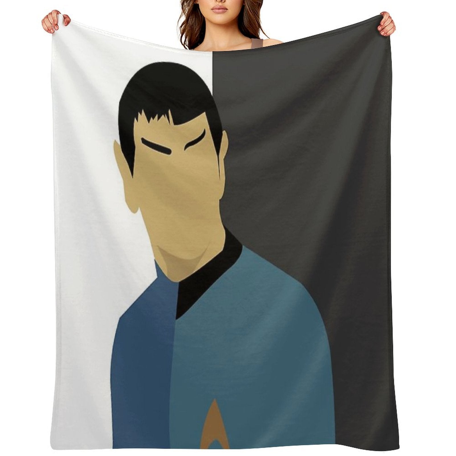 Spock Torn Plush Throw Blanket