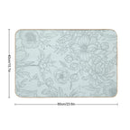 Acqua Floral Pattern  Multi-Purpose Bath Mat