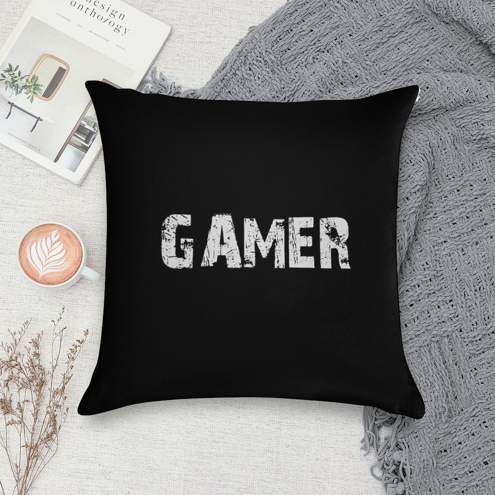 Gamer Soft High-Density Material Throw Pillow