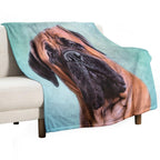 Bullmastiff Dog Sustainable Throw Blanket