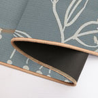 Abstract - Neutral Meeting Point 2 in Sea Blue  Easy Maintenance Bath Mat