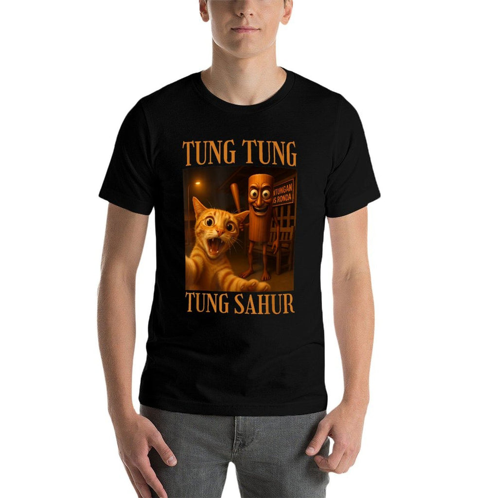 Tung Tung Tung Sahur Men Women Kids  Heathered Texture T-Shirt
