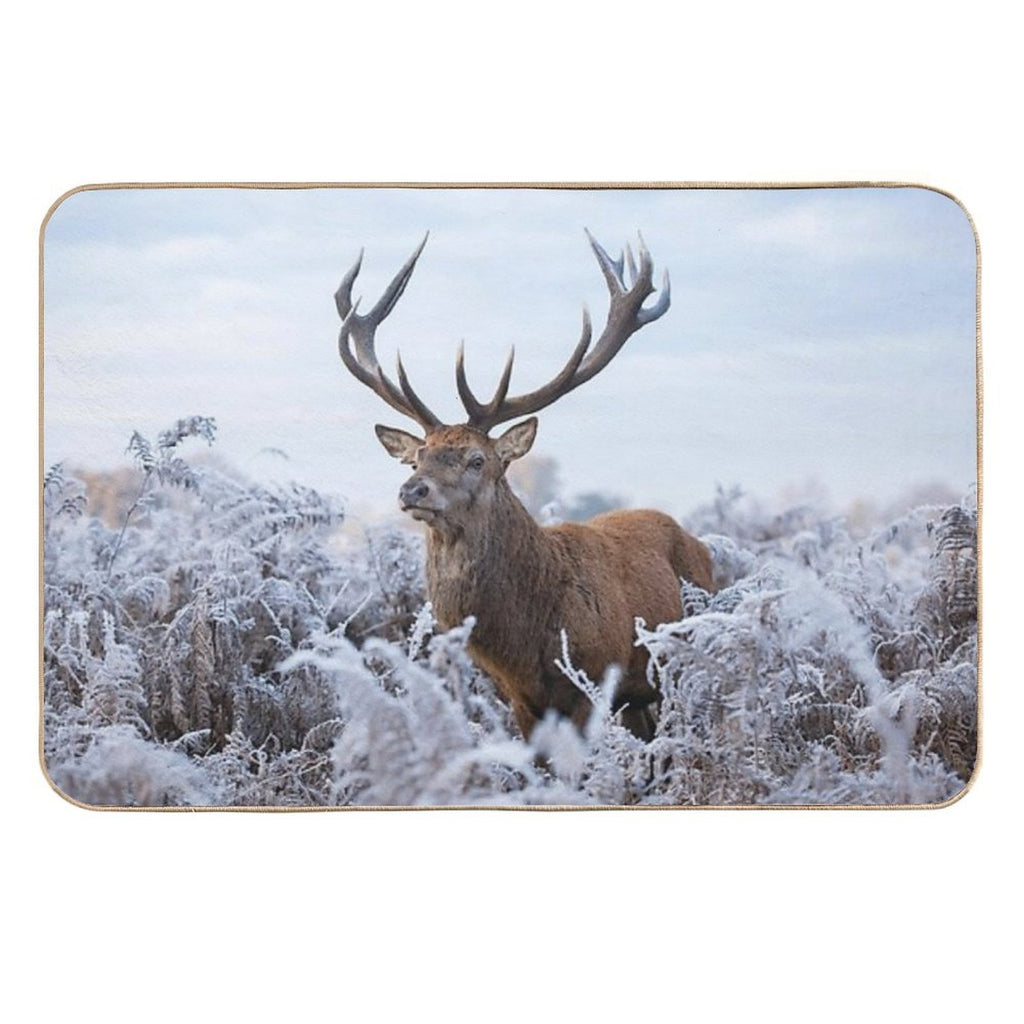 Winter Stag  Repositionable Bath Mat