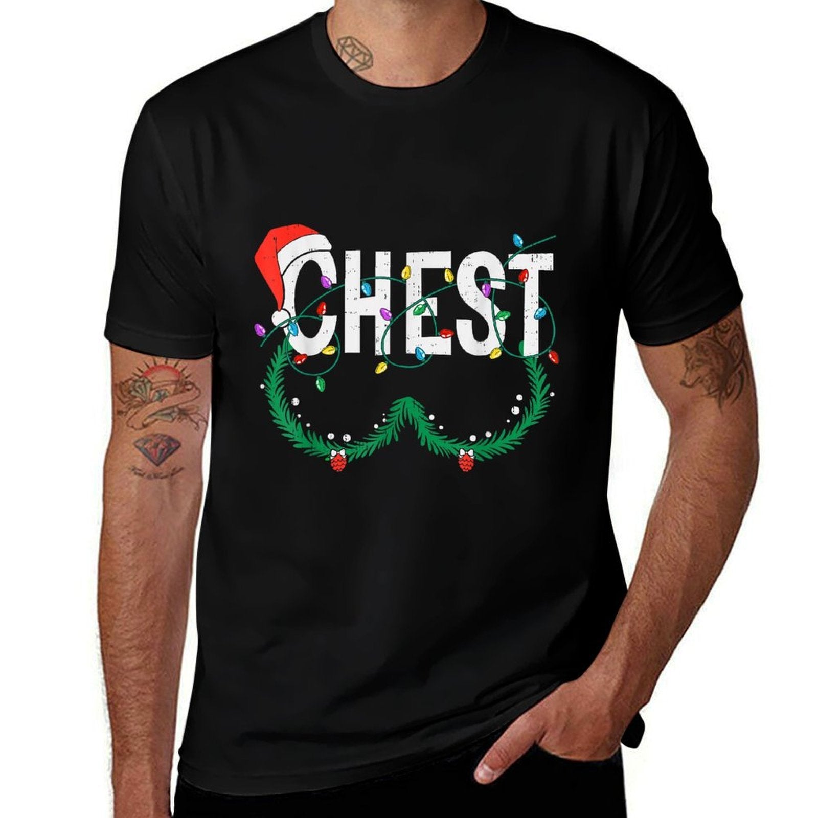 Chest Nuts Christmas Funny Matching Couple Chestnuts Xmas  Moisture-wicking T-Shirt