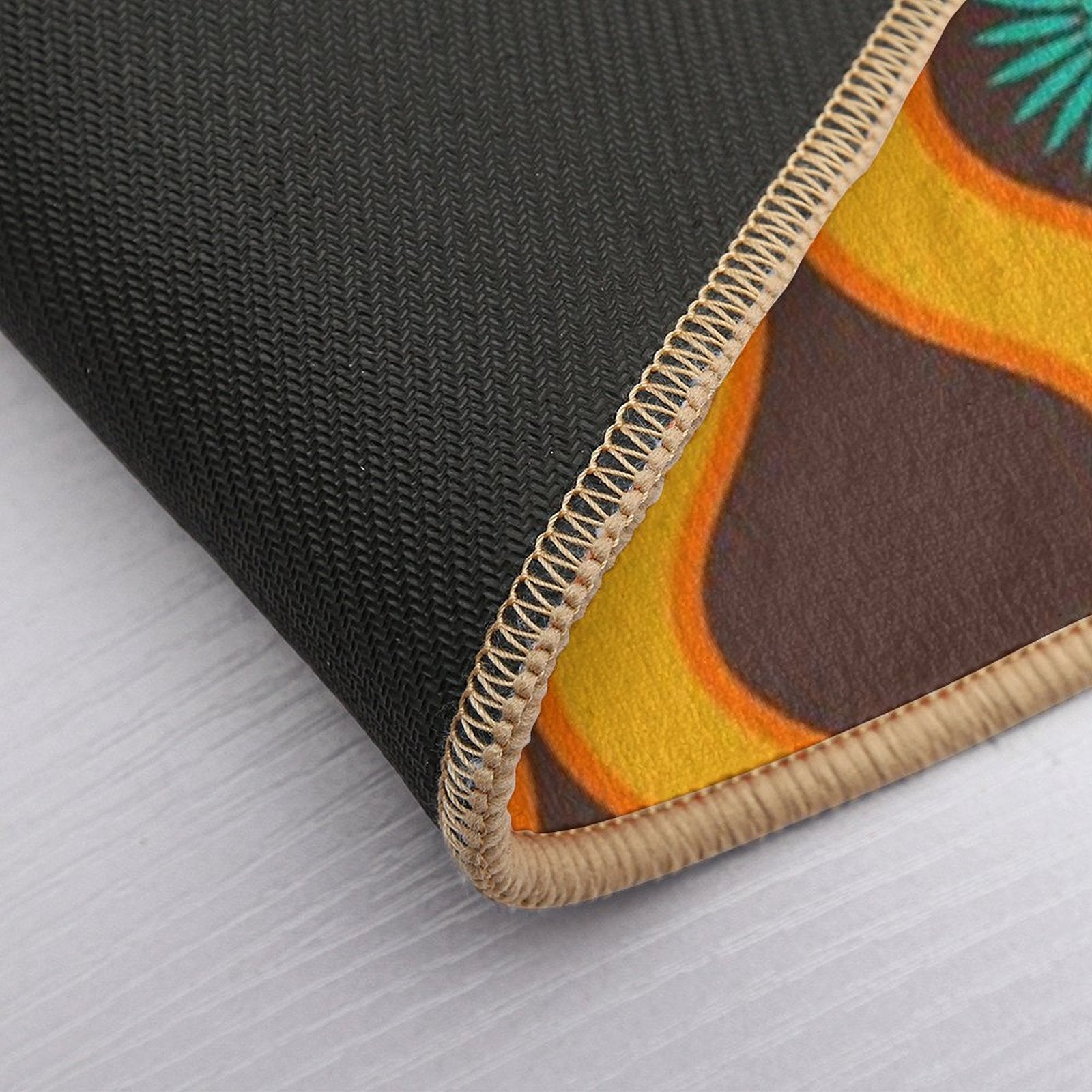 1970's Retro Vintage Seventies Floral Flowers Pattern  Rapid-Drying Bath Mat