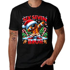 Six Seven Bruh Funny Gingerbread Christmas Meme  Eco-friendly Material T-Shirt