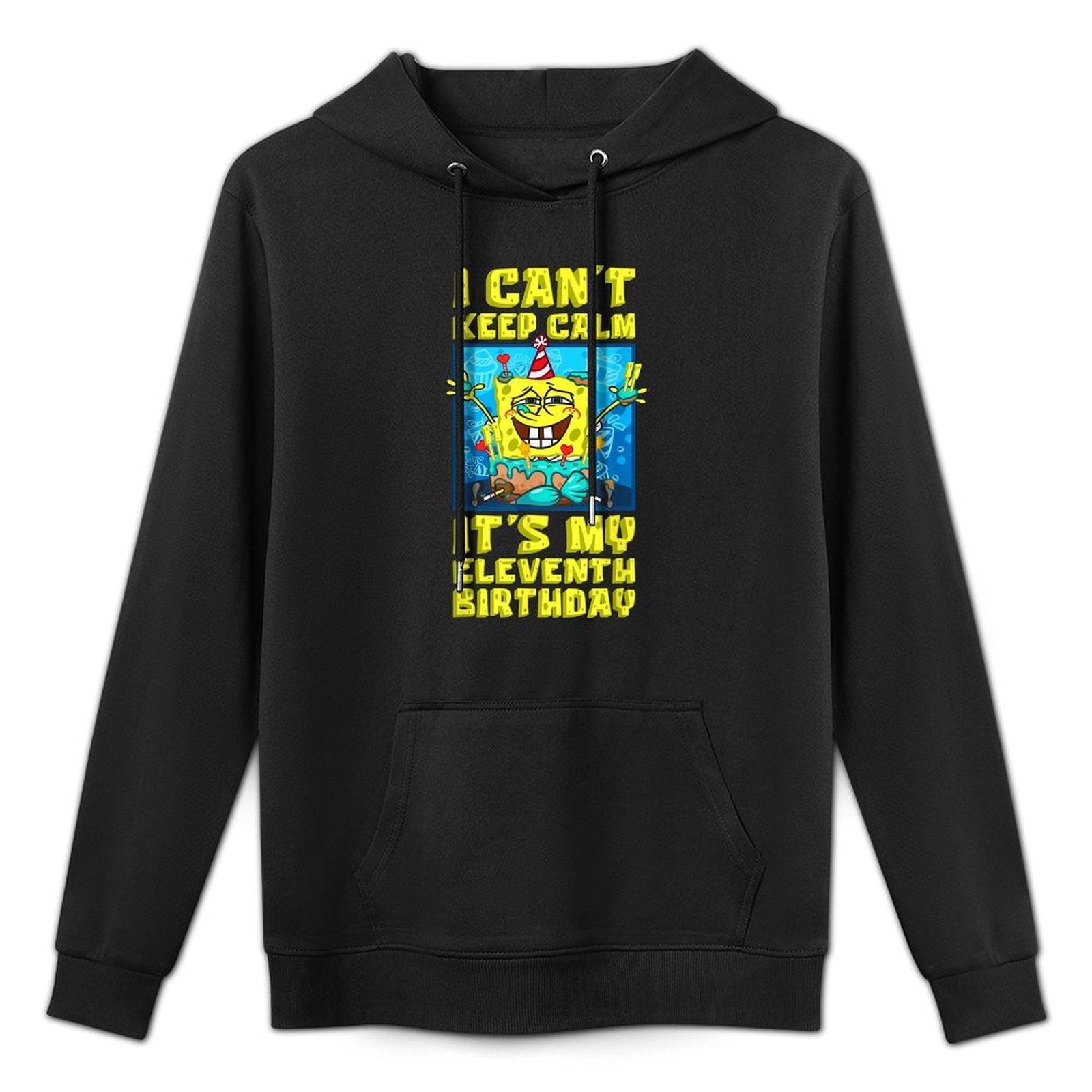 Mademark X SpongeBob SquarePants - I Can't Keep Calm Its My Eleventh Birthday 11th Birthday Boy Cotton-Polyester Blend Hoodie