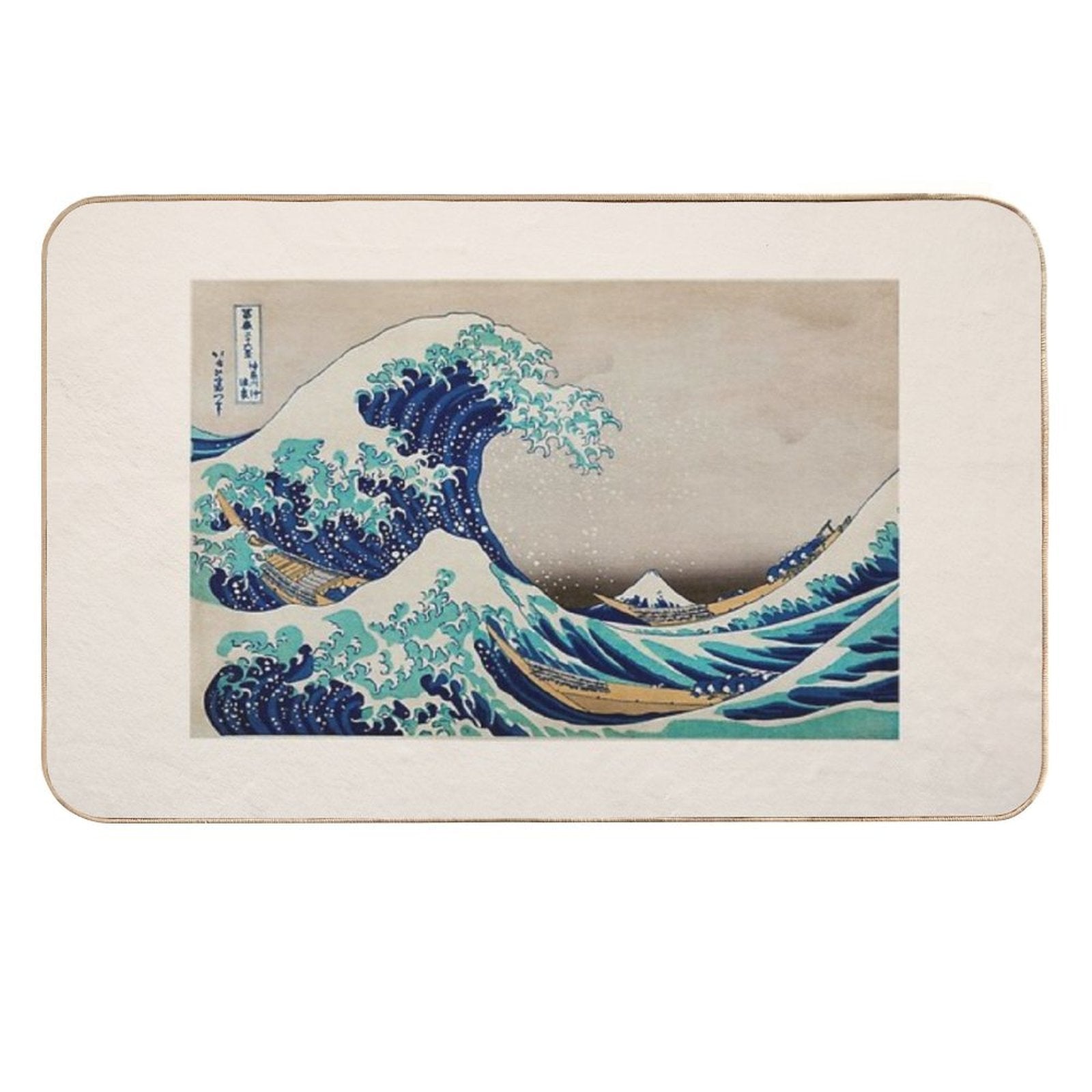 The Great Wave of Kanagawa. Japanese Finest Art by Katsushika Hokusai. Oriental Art Lovers Gift.  Versatile Bath Mat