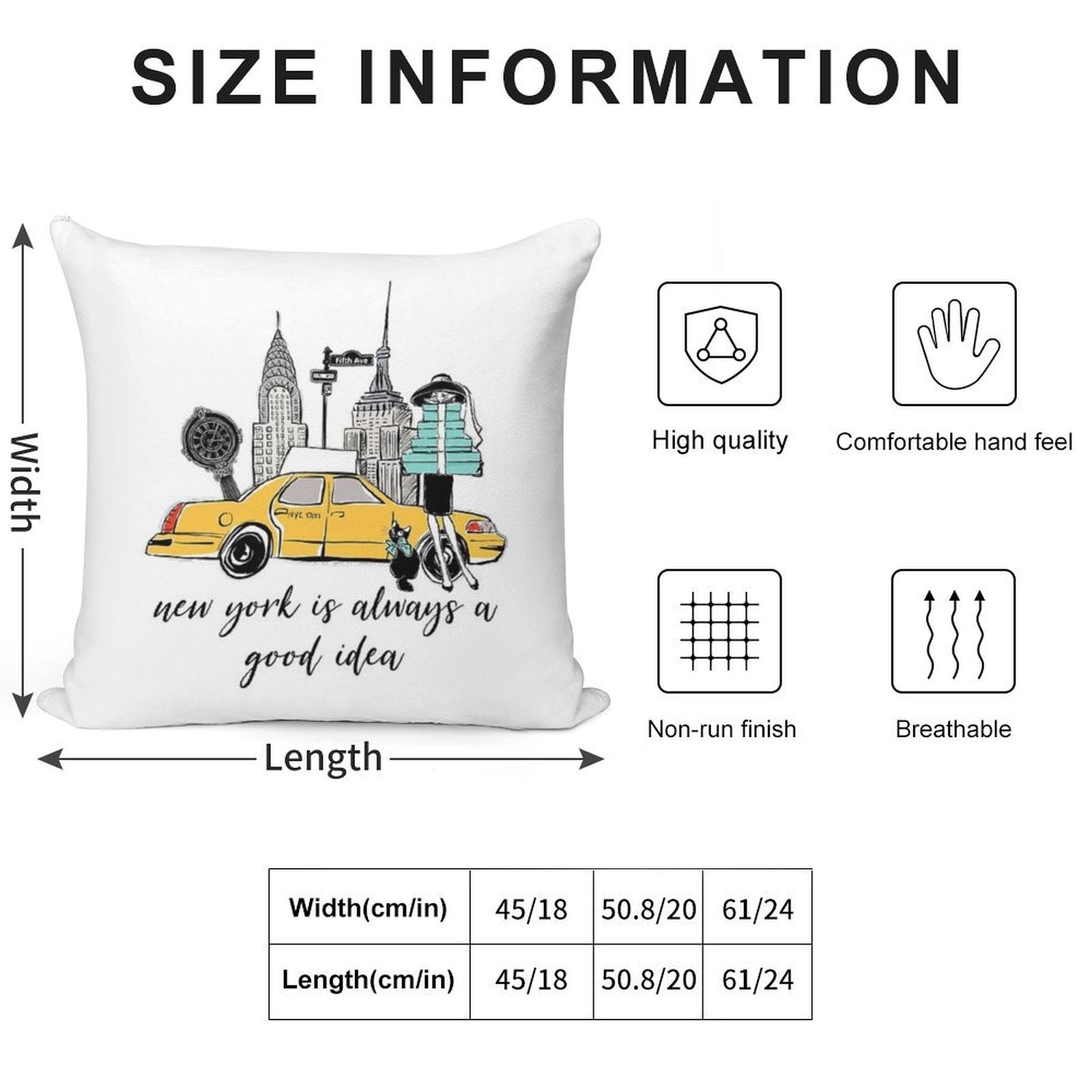 New York Girl Soft Warmth Comfort Throw Pillow