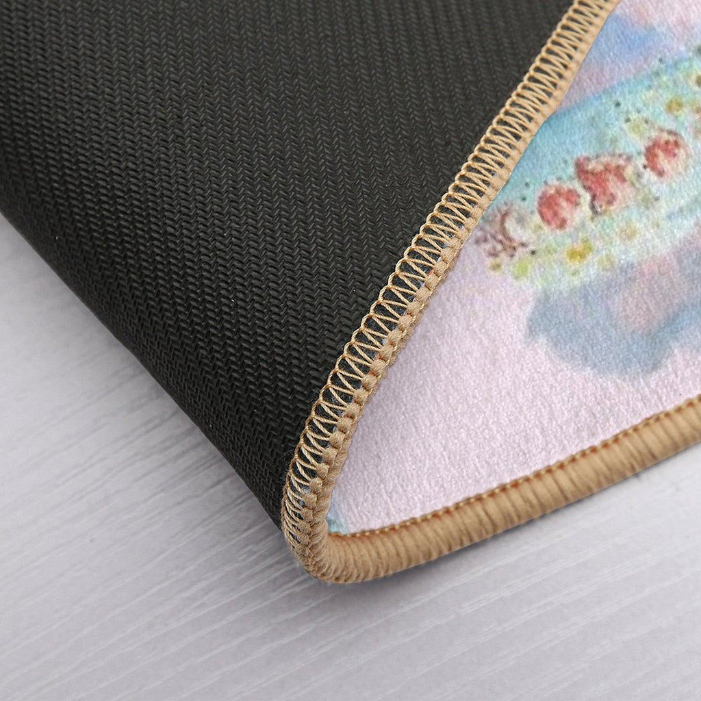 Ocean Sea Pink Full Moon Phase Water Witch  Odorless Bath Mat