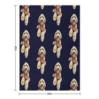 Labradoodle Cute Cartoon Dog Lightweight Throw Blanket