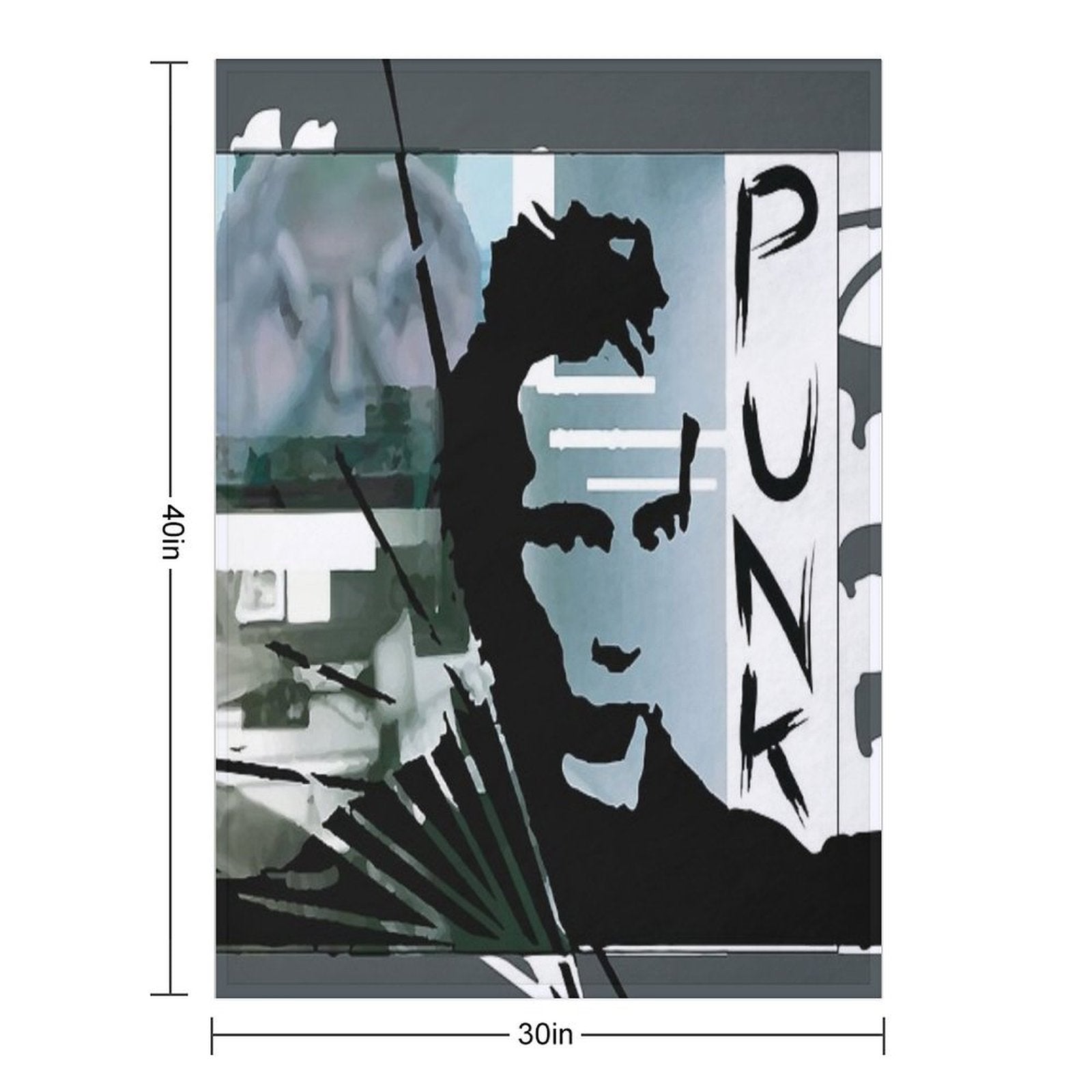 Punk Machine-washable Throw Blanket