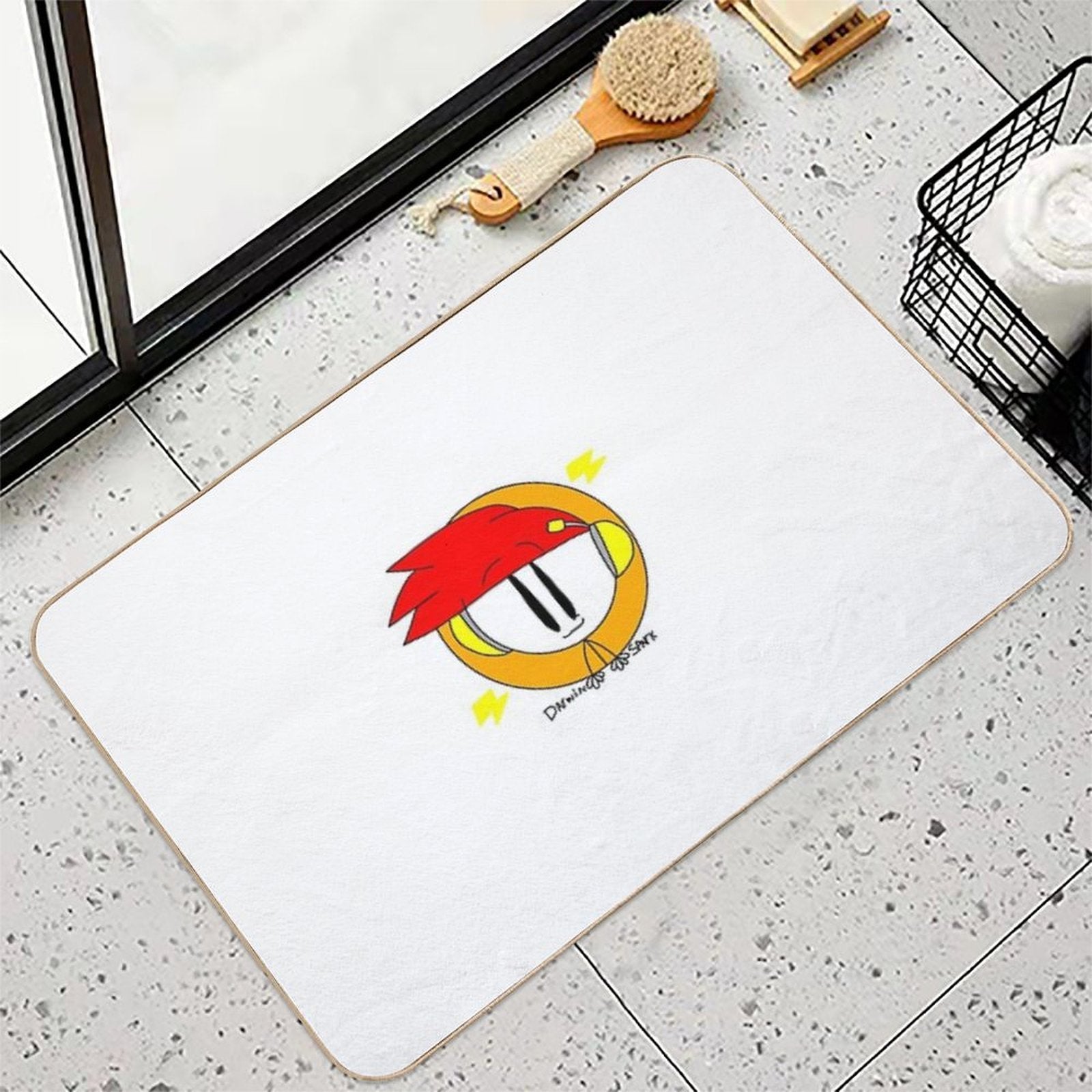 Darwin Spark Character Logo Durable Bath Mat