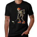 Skeleton Ice Hockey Halloween Costume Men Boys Kids Comfortable T-Shirt