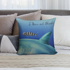 Pilot Fish I Swim with Sharks Soft Multiple Sizes Throw Pillow