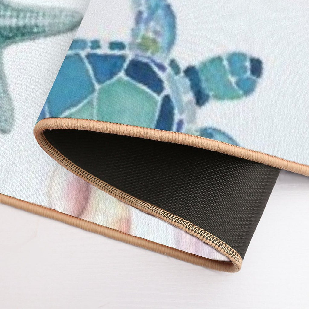 Preppy Beach 2  Fade-Resistant Bath Mat