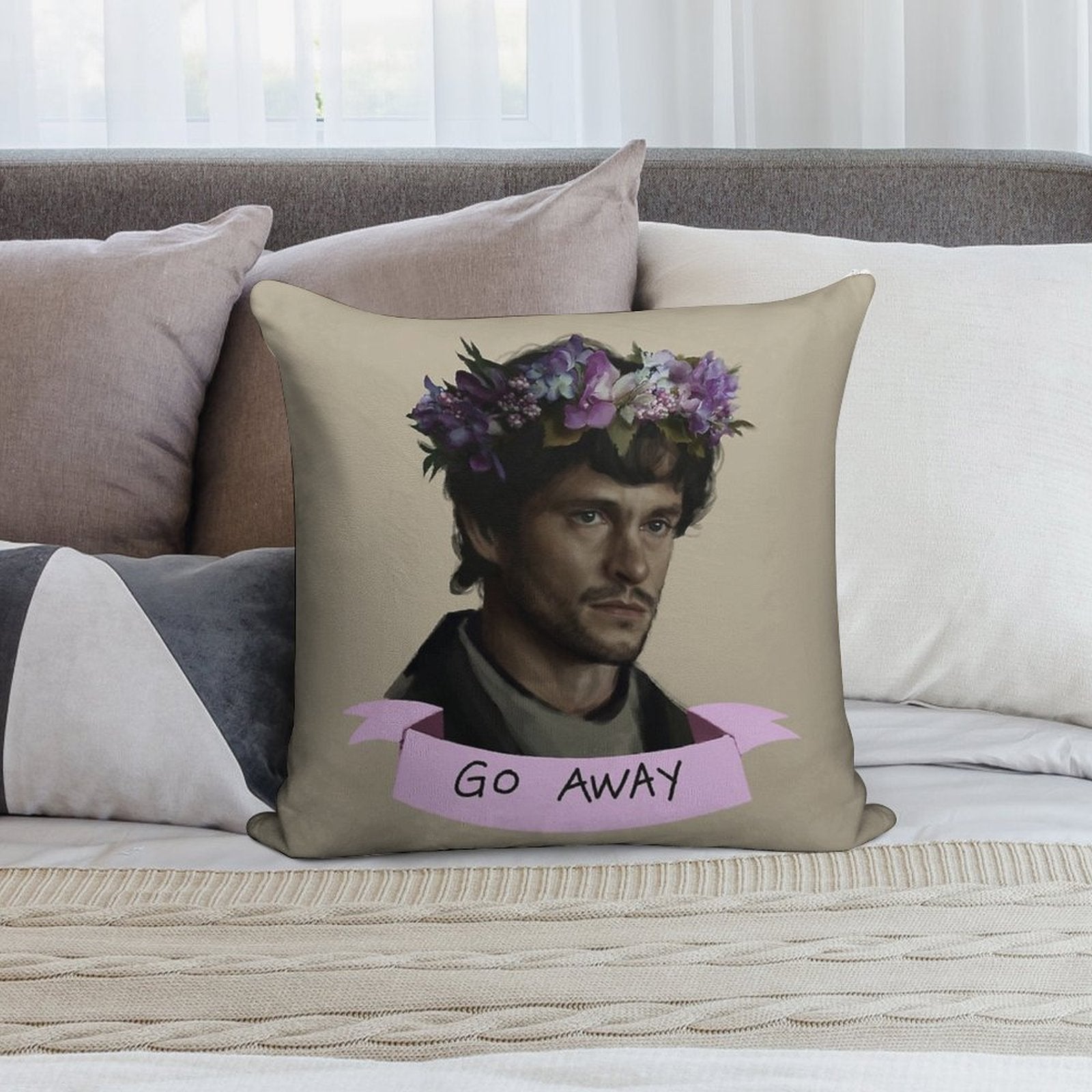 Hannibal - Go Away Soft Anti-Pilling Throw Pillow