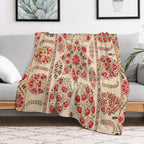 Bokhara Suzani Uzbekistan Floral Embroidery Print All-season Throw Blanket