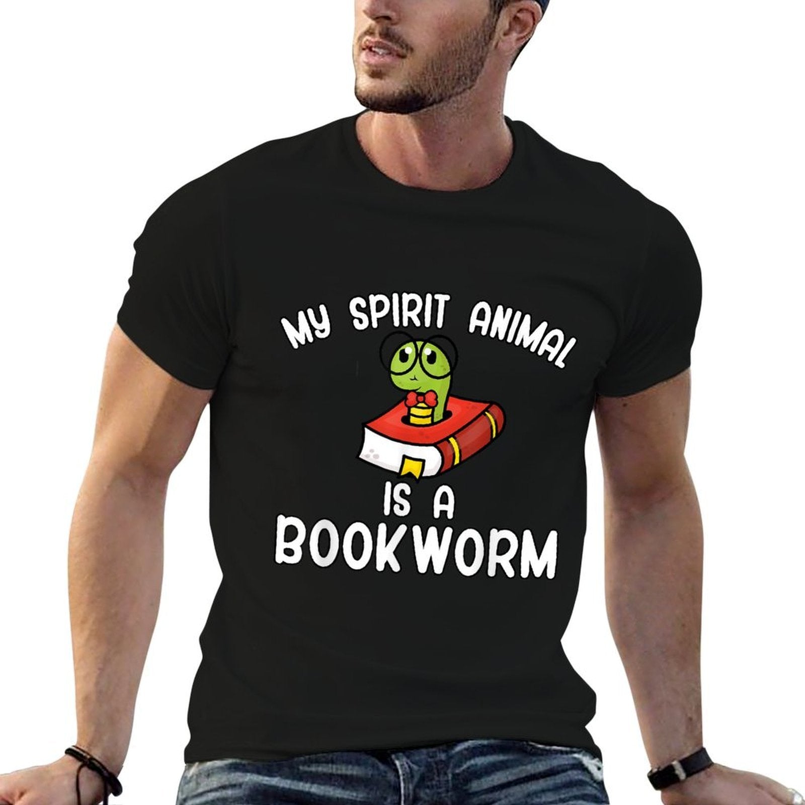 My Spirit Animal Is A Bookworm  Summer-ready Fabric T-Shirt