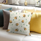 Lots of Bees Soft Shrink-Resistant Throw Pillow