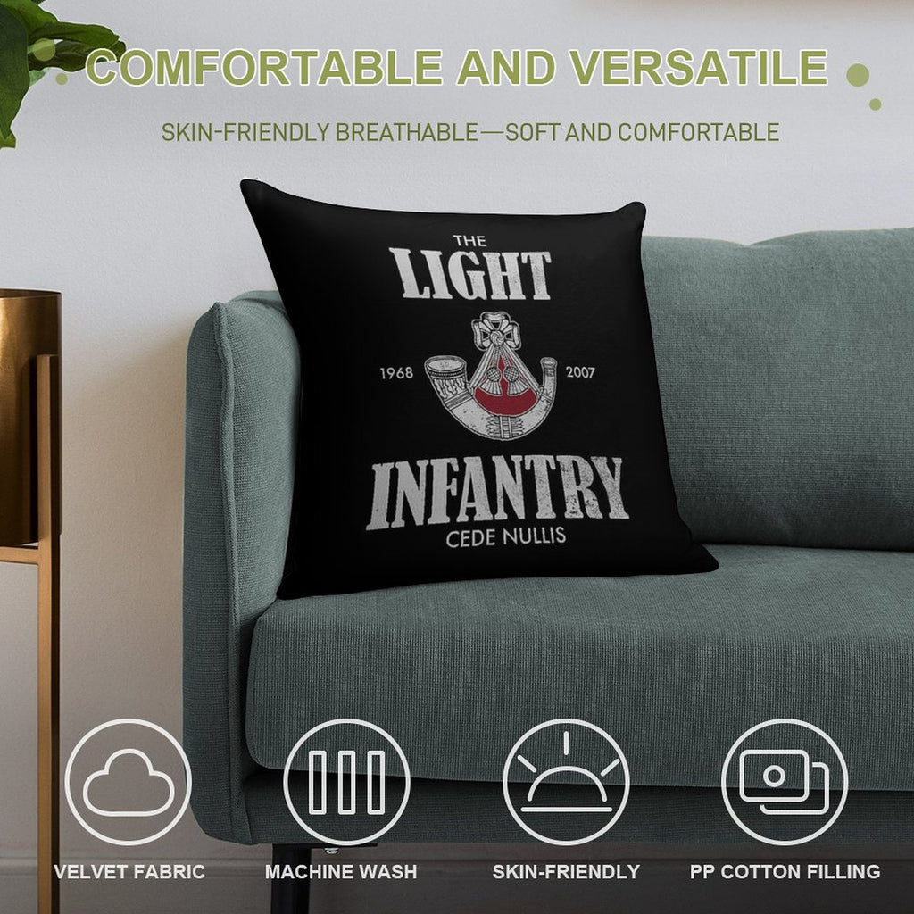 The Light Infantry (distressed) Soft Anti-Pilling Throw Pillow