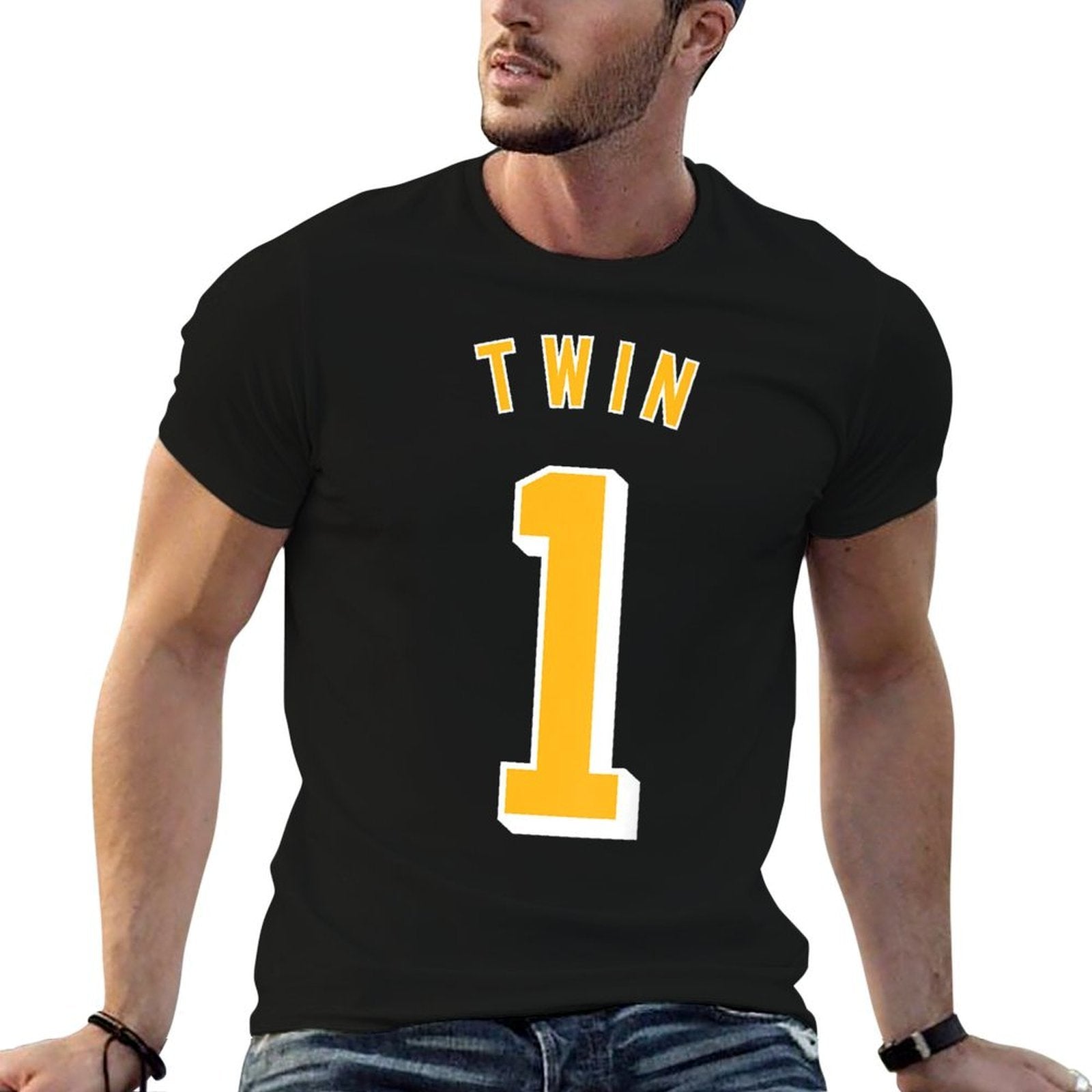 TWIN 1 And TWIN 2 Shirts Matching Adult  Kids Jersey Funny  Relaxed-fit T-Shirt