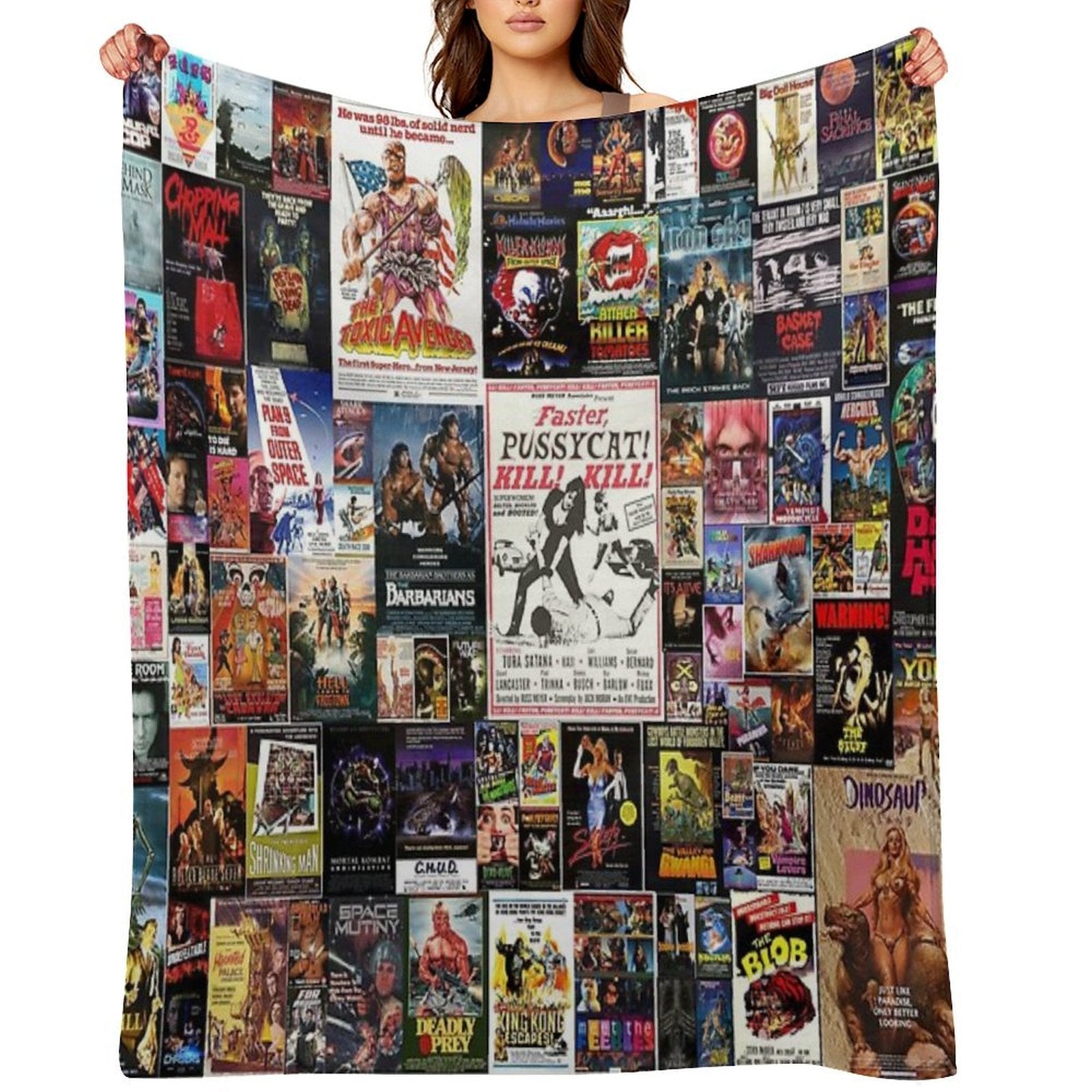 100 Best B-Movies of All Time Collage Lightweight Throw Blanket