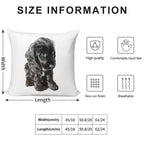 English Cocker Spaniel Black Puppy Dog - Adorable! Soft Shrink-Resistant Throw Pillow