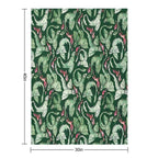 Dragon Fire Dark Green Velvety-soft Throw Blanket