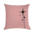 1950s Atomic Age Retro Starbursts in 50s Pink And Black Soft Warmth Comfort Throw Pillow