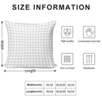 Grid White Gray Soft Luxury Feel Throw Pillow