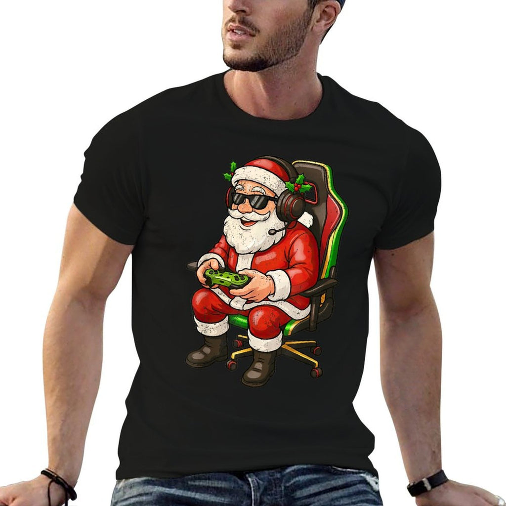 Retro Graphic Santa Play Game Gaming Christmas Xmas Men Boy  Odor-resistant T-Shirt