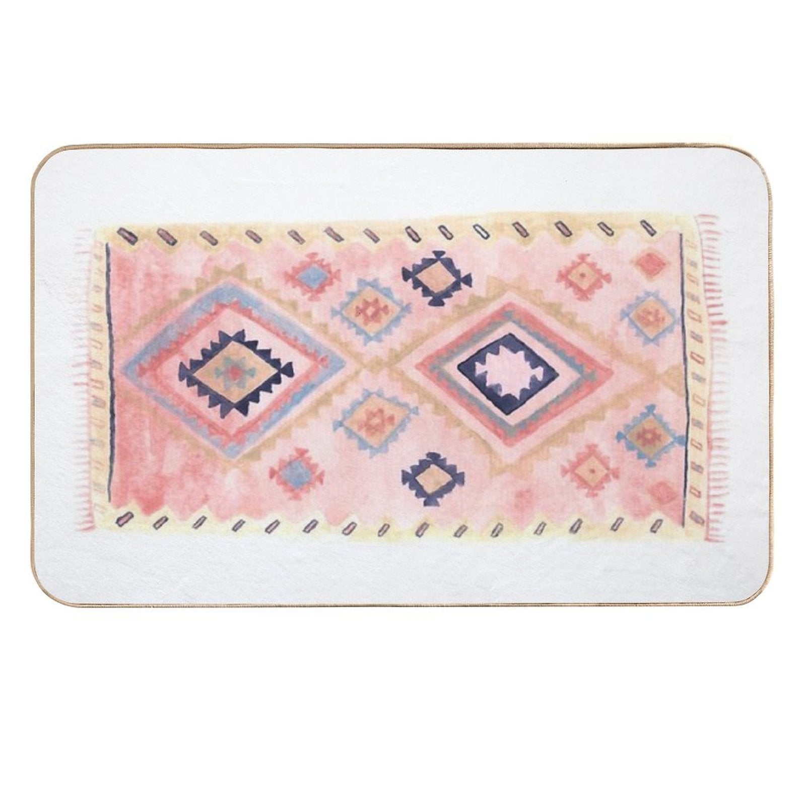 Pink Moroccan Rug  Eco-Friendly Bath Mat