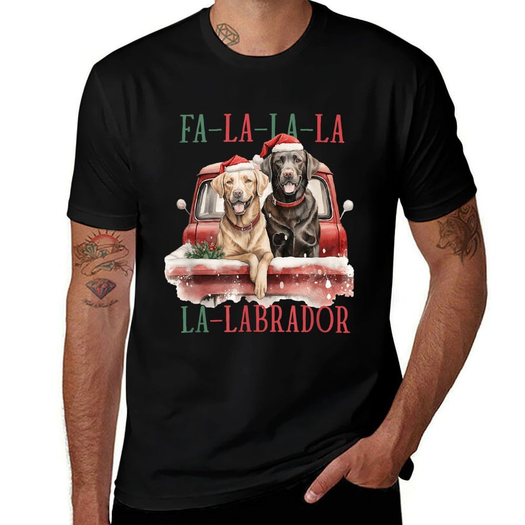 Fa La La Labrador Funny Christmas  Breathable T-Shirt