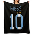 Messi Argentina Number 10 with 3 Stars Ver 1 Quick-dry Throw Blanket