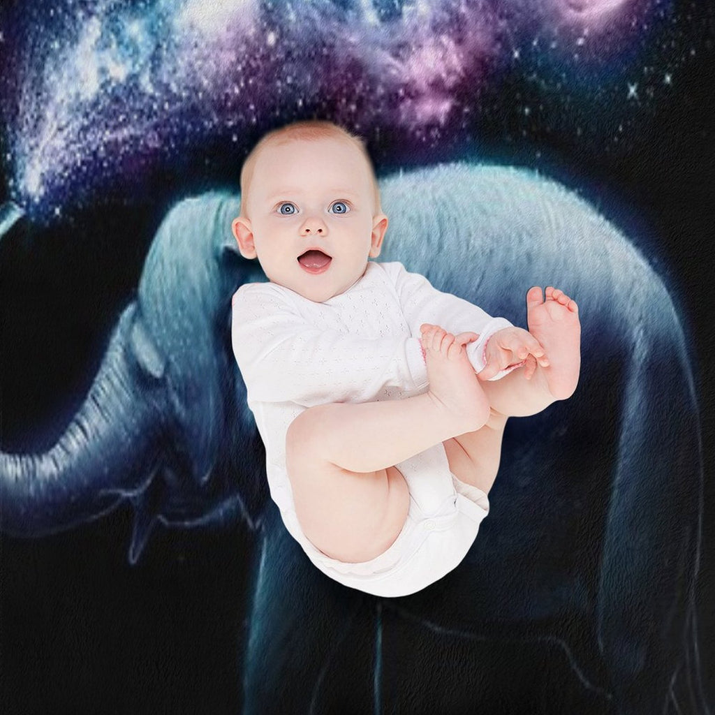 Elephant Splash Velvety-soft Throw Blanket
