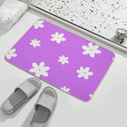 Simple Flowers Pattern  Pet-Safe Bath Mat