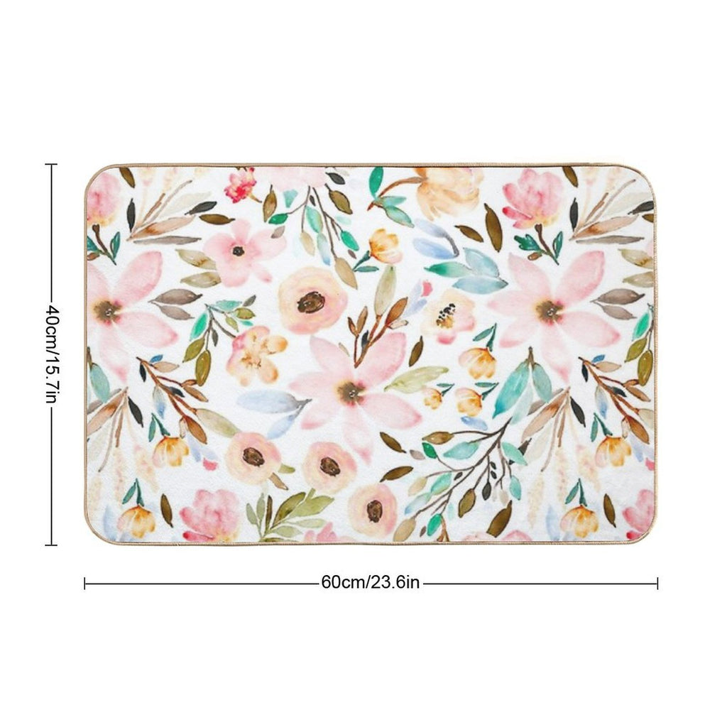 Botanical Floral  Anti-Trip Bath Mat