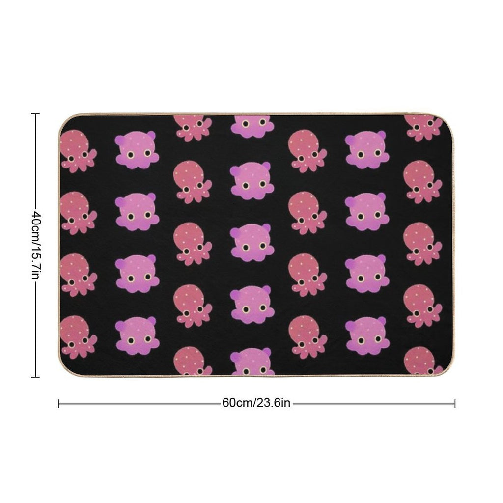 Octopus - Dark  Stain-Proof Bath Mat