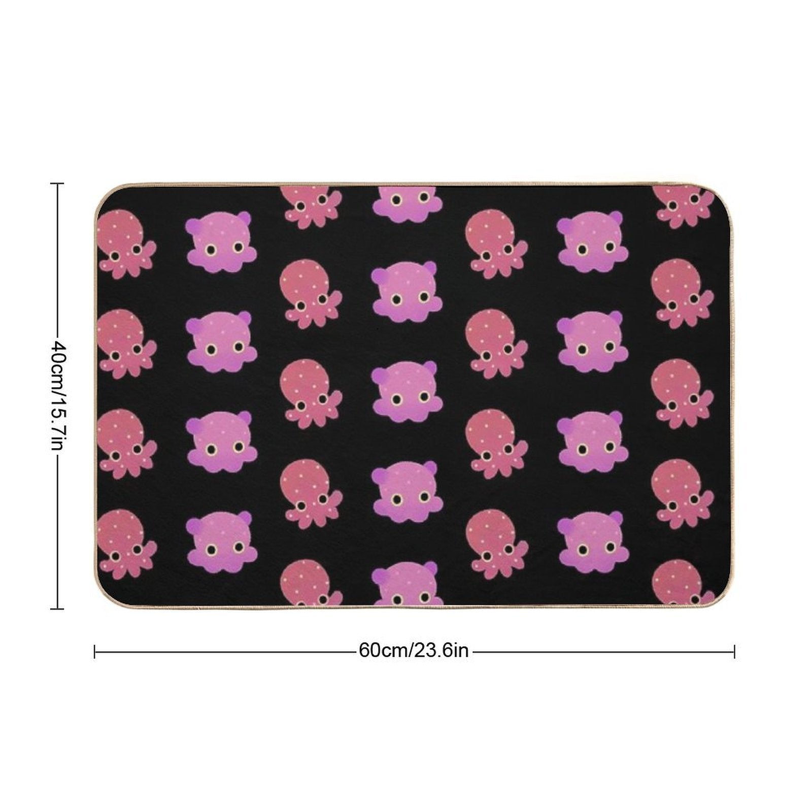 Octopus - Dark  Stain-Proof Bath Mat